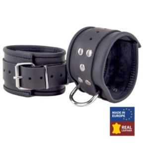 Menottes en cuir pour chevilles Noir- Menottes en stock sur Fun et plaisirs