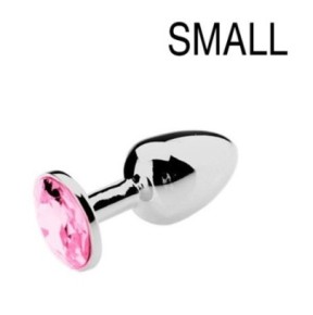 Plug Bijou Strass Rose - SMALL 6.5 x 2.7cm- Bijoux Anal en stock sur Fun et plaisirs