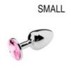 Plug Bijou Strass Rose - SMALL 6.5 x 2.7cm