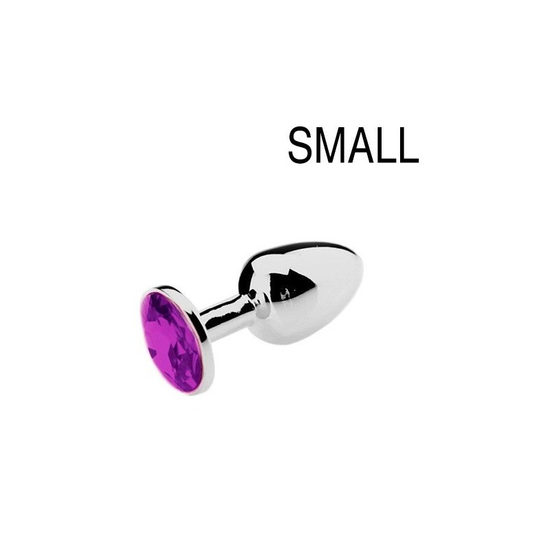 Plug Bijou Strass Violet - SMALL 6.5 x 2.7cm