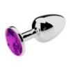 Plug Bijou Strass Violet - SMALL 6.5 x 2.7cm