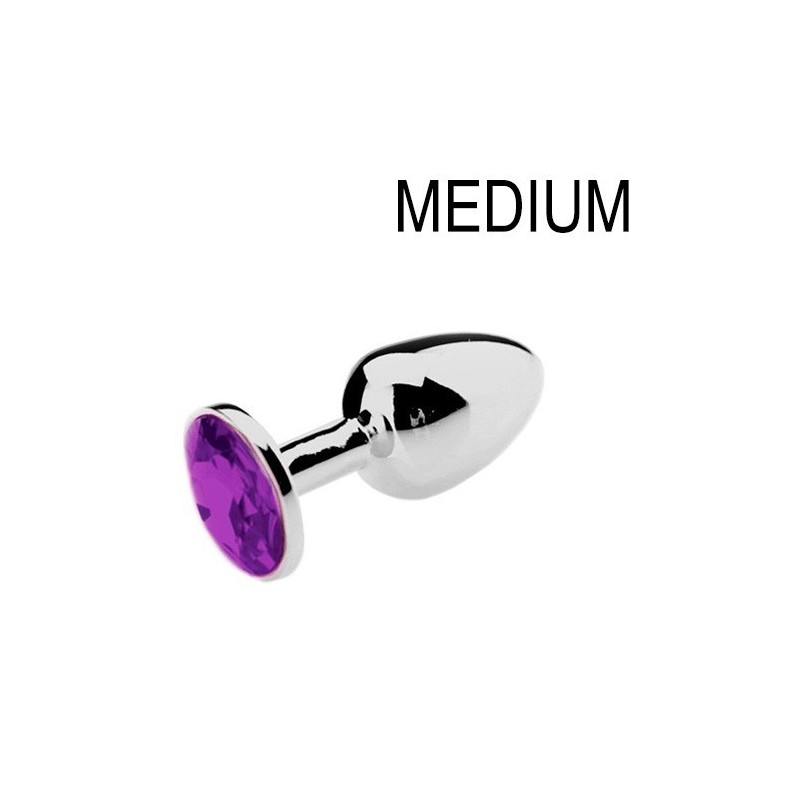 Plug Bijou Strass Violet - MEDIUM 7 x 3.4cm