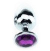 Plug Bijou Strass Violet - LARGE 8 x 4cm