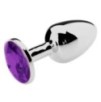 Plug Bijou Strass Violet - LARGE 8 x 4cm