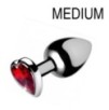 Plug bijou Heart Gem Rouge 7 x 3.4 cm