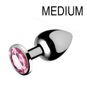 Plug bijou Gem Rose 7 x 3.4 cm- Bijoux Anal en stock sur Fun et plaisirs