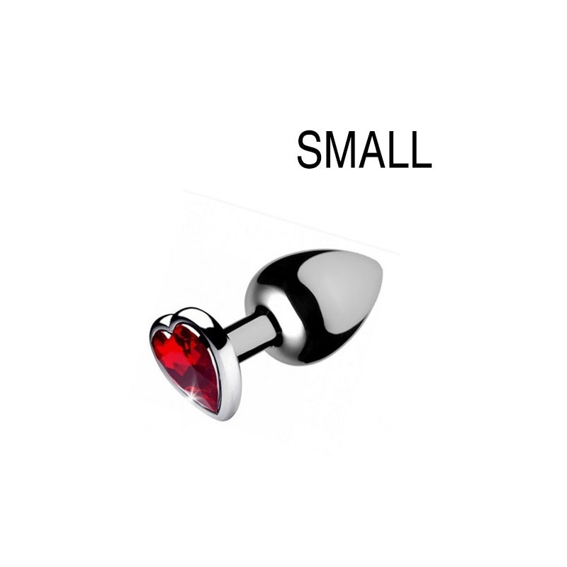 Plug bijou Heart Gem Rouge 6.5 x 2.7 cm