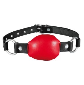 Baillon en cuir Silence Gag Rouge- Baillons BDSM en stock sur Fun et plaisirs