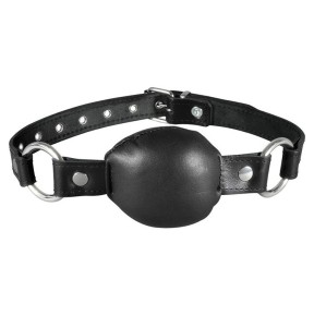 Baillon en cuir SIlence Gag Noir- Baillons BDSM en stock sur Fun et plaisirs