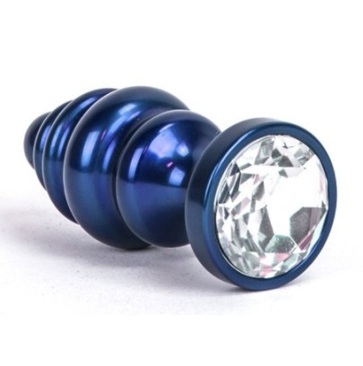 Bijou anal Alloy 6.5 x 3 cm Bleu- Bijoux Anal en stock sur Fun et plaisirs