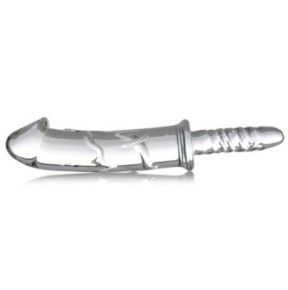 Gode avec poignée Battle Rammer 20 x 4.5 cm- Godes en Verre en stock sur Fun et plaisirs