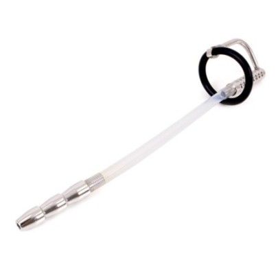 Tige d'urètre percée Catheter Ribbed 21cm - Diamètre 9mm- Plugs Urètre Percé en stock sur Fun et plaisirs