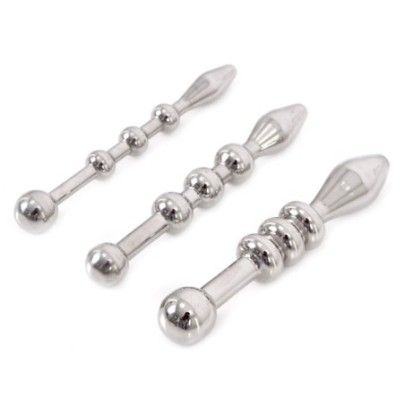 Kit de 3 plugs d'urètre Beads 5.5cm | 6 à 10mm- Plugs Pénis en stock sur Fun et plaisirs