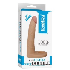 Double gode Cockring - 15.5 x 2.9 cm Flesh