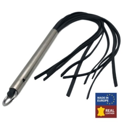 Martinet 12 brins en cuir - Manche Alu - 53cm- Fouets