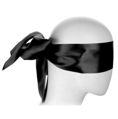 Ruban occultant Satin Noir- Cagoules & Masques en stock sur Fun et plaisirs