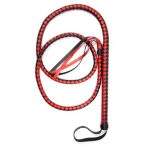 Long fouet Whip Duo 190cm Noir et Rouge- Fouets