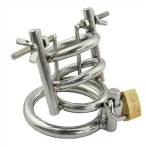 Cage de chasteté avec Écarteur d'urètre - Diamètre 3cm