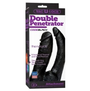 Gode Double Pénétration Vac-U-Lock 14 x 7.5 cm Noir