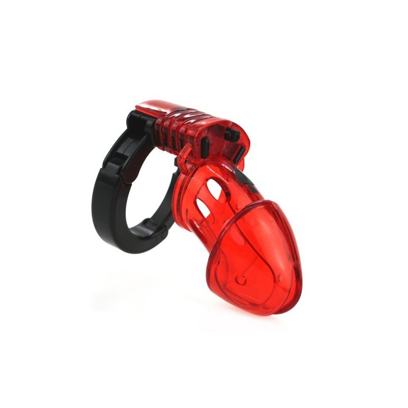 Cage de chasteté ajustable 10 x 3.5cm Rouge