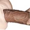 Gode vibrant Chubby Dildo 23 x 6.5 cm Marron