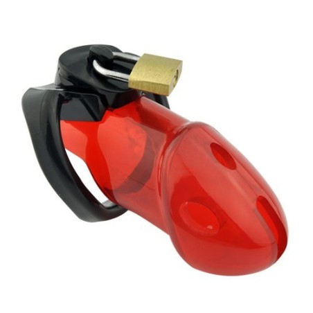 Cage de chasteté Rickers 9 x 3cm Rouge- Cages de Chasteté en stock sur Fun et plaisirs