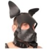 PUPPY MASQUE EN CUIR NOIR + SET LANGUE ET OREILLES NOIR