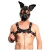 PUPPY MASQUE EN CUIR NOIR + SET LANGUE ET OREILLES NOIR