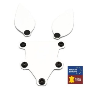 PUPPY SET OREILLES ET LANGUE EN CUIR BLANC- Puppy Play