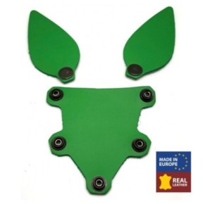 PUPPY SET OREILLES ET LANGUE EN CUIR VERT- Puppy Play