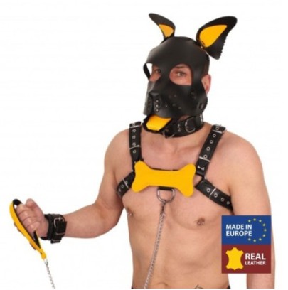 PUPPY OS  EN CUIR JAUNE- Puppy Play