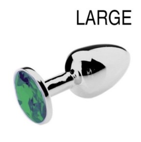 Plug Bijou Vert 8 x 4 cm- Bijoux Anal en stock sur Fun et plaisirs