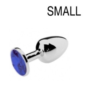 Plug bijou Bleu 6 x 2.7 cm- Bijoux Anal en stock sur Fun et plaisirs