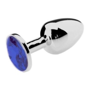 Plug bijou Bleu 8 x 4 cm- Bijoux Anal en stock sur Fun et plaisirs