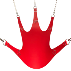 Sling en Cuir 5 Points d'attache Rouge- Playroom Donjon en stock sur Fun et plaisirs