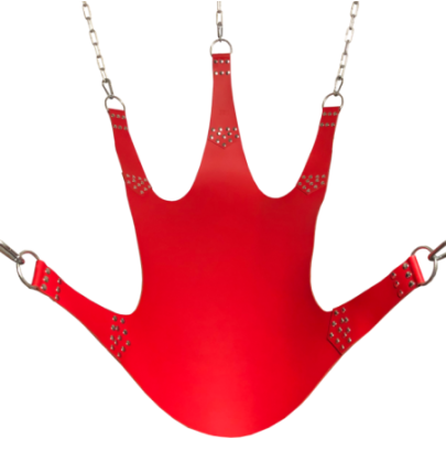 Sling en Cuir 5 Points d'attache Rouge- Playroom Donjon en stock sur Fun et plaisirs