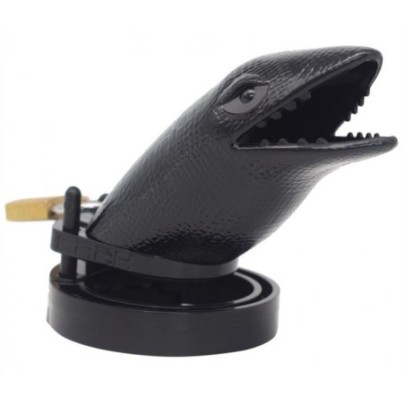 Cage de chasteté Crocodile 10 x 3.5cm Noire