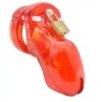 Cage de chasteté locky 8 x 3.3 cm Rouge