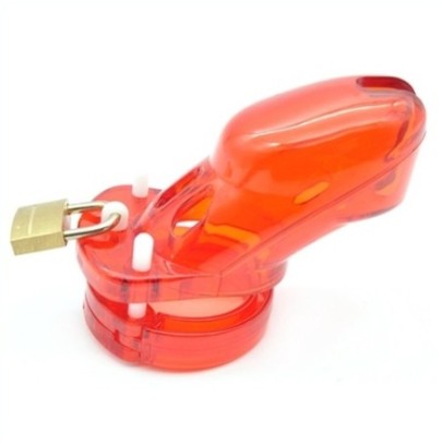 Cage de chasteté locky 8 x 3.3 cm Rouge