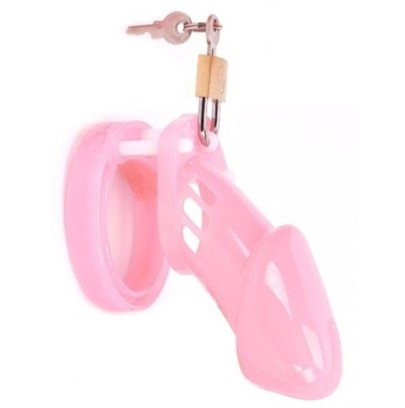 Cage de chasteté Locky 8 x 3.3 cm Rose- Cages de Chasteté en stock sur Fun et plaisirs