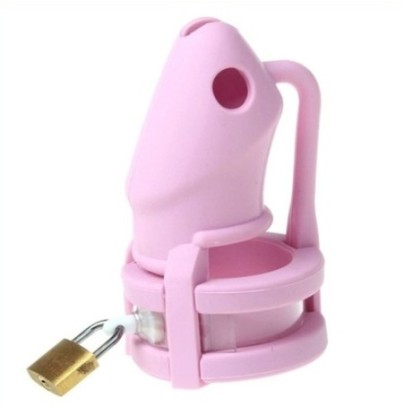 Cage de chasteté silicone Birdlocked 11 x 3.2 cm Rose- Cages de Chasteté en stock sur Fun et plaisirs