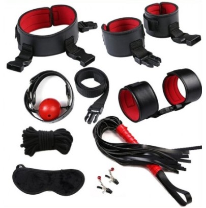 Kit Eye-Splice Noir-Rouge 8 pièces- Kit SM en stock sur Fun et plaisirs