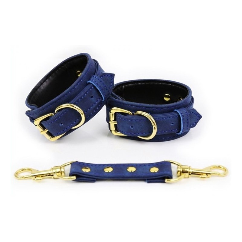 Menottes Simili Pin Lock Bleu