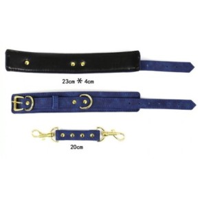 Menottes Simili Pin Lock Bleu