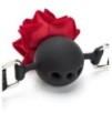 Baillon Boule avec Rose Bud Gag Rouge