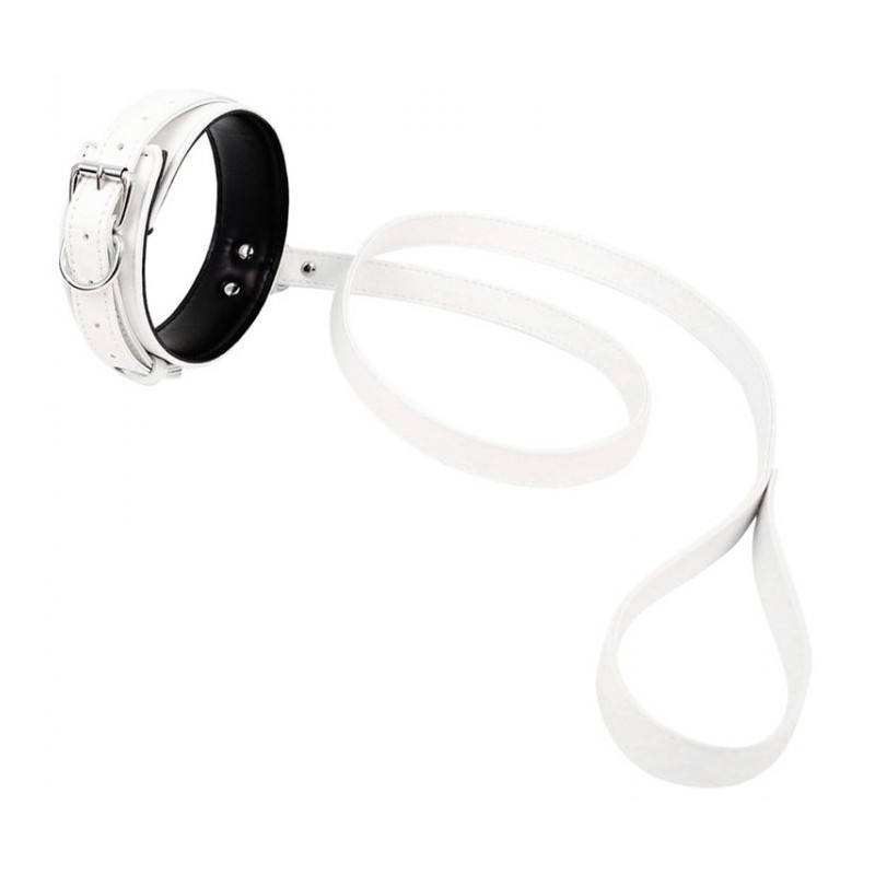 Collier et Laisse Lighty Blanc