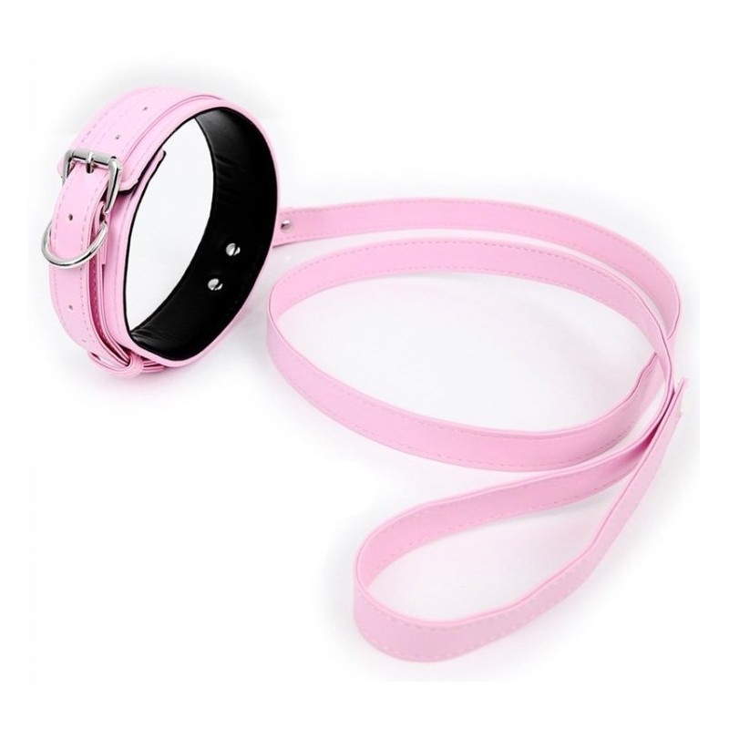 Collier et laisse Lighty Rose