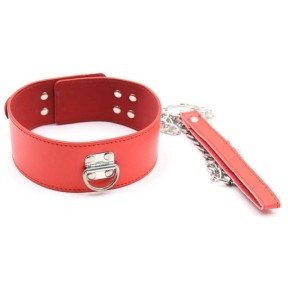 Collier et Laisse Pin Lock Rouge- Colliers & Laisses en stock sur Fun et plaisirs