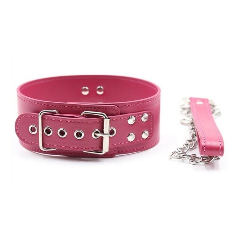 Collier Laisse Pin Lock Fuchsia