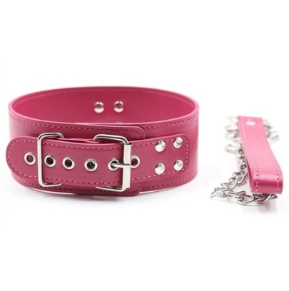 Collier Laisse Pin Lock Fuchsia- Colliers & Laisses en stock sur Fun et plaisirs